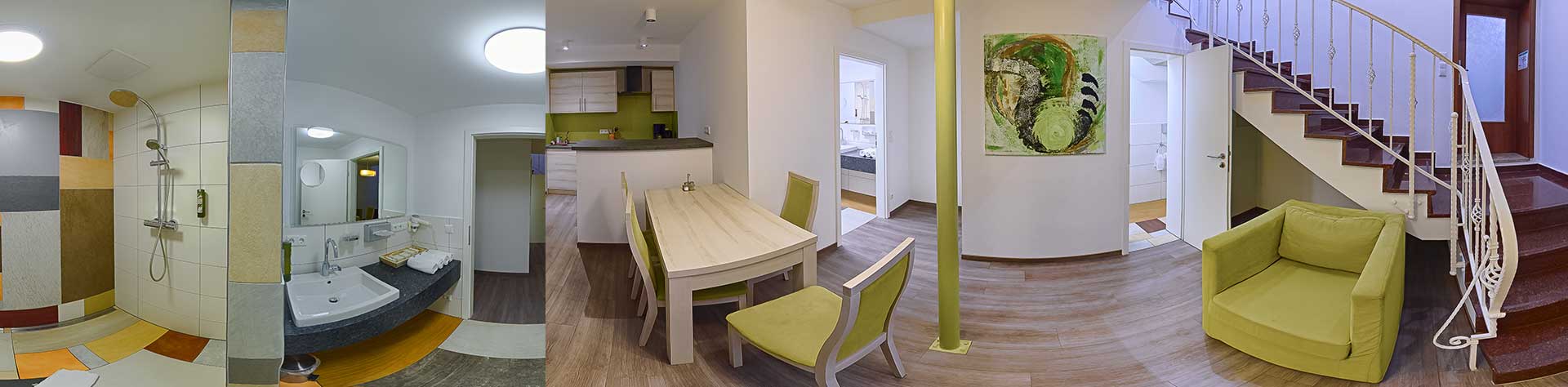 Appartement im Hotel Fürsteneck Bernburg mit Blick zur Saale