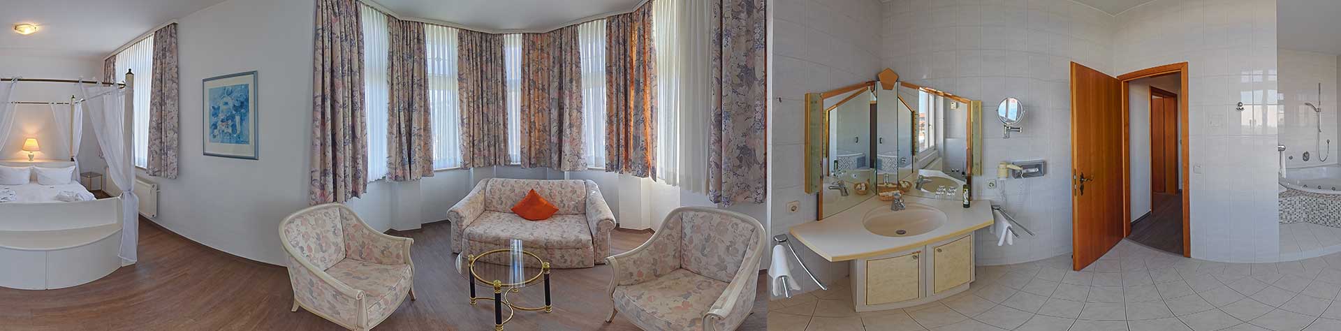 Romantisches Hotelzimmer mit Himmelbett in Bernburg